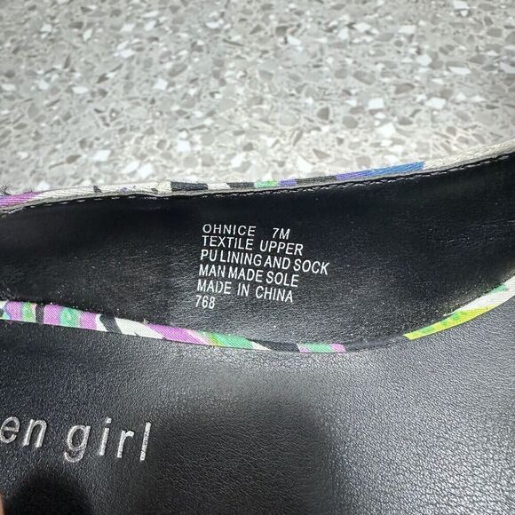 Steve Madden Madden Girl OhNice Fabric Print Heels Pumps Size 7M Stiletto Heels - Picture 8 of 14